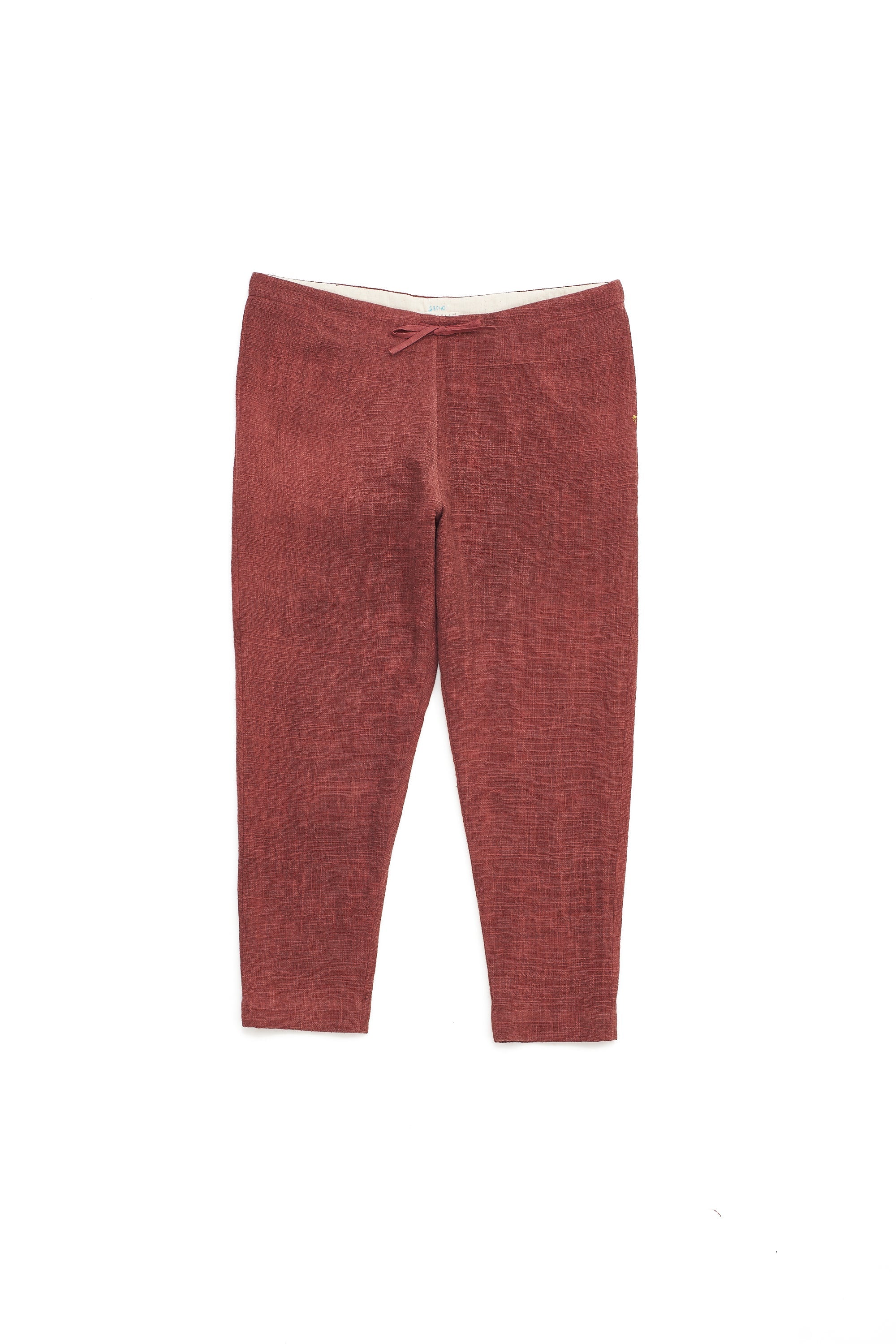 ROUGE PINK ORGANIC COTTON DRAWSTRING TAPERED PANTS