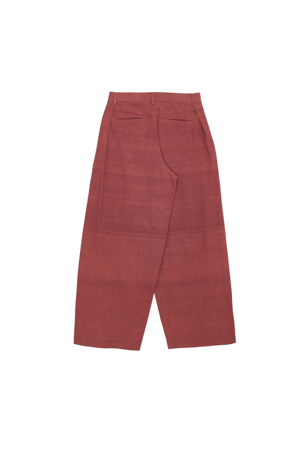 Rogue Pink Pleated Cotton Trousers