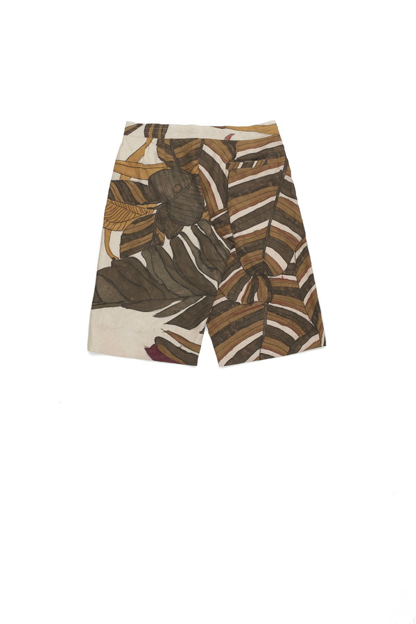 HANDPAINTED SILK RELAXED FIT SHORTS