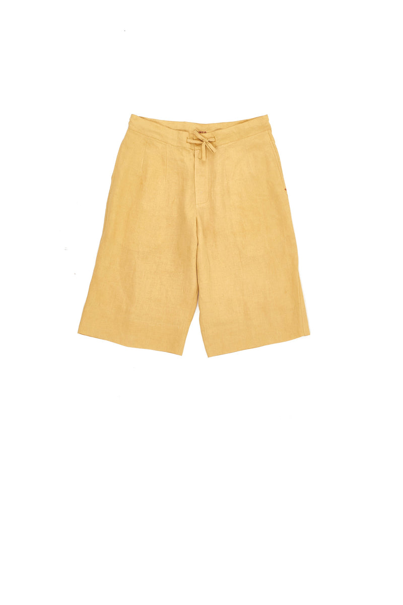 Yellow on sale linen shorts