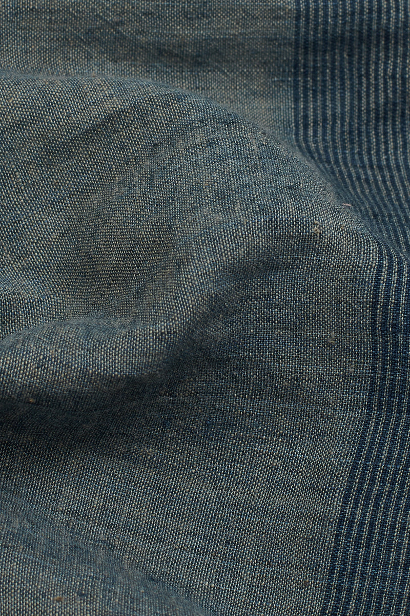 INDIGO YARN DYED STRIPES COTTON PANT