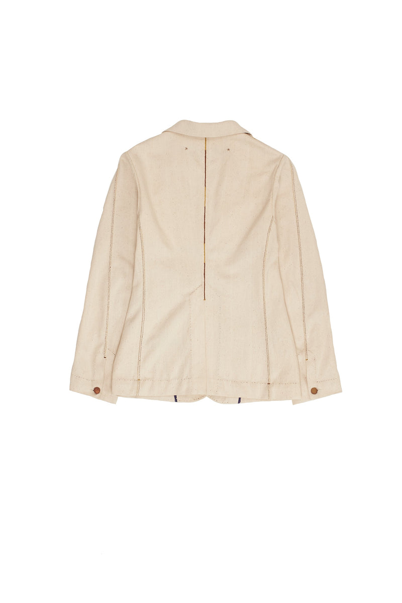 UNISEX 100% HANDMADE OFF-WHITE UNDYED
CLASSIC JACKET.