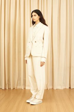 UNISEX 100% HANDMADE OFF-WHITE UNDYED
CLASSIC JACKET.