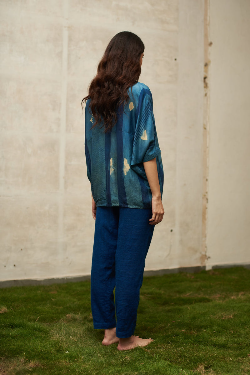 MULTI COLOUR BANDHANI SOFT SILK TOP