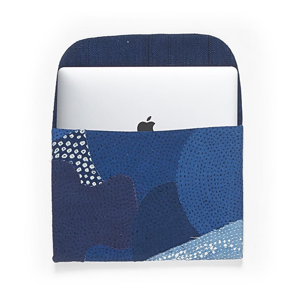 INDIGO PATCHWORK LAPTOP SLEEVE