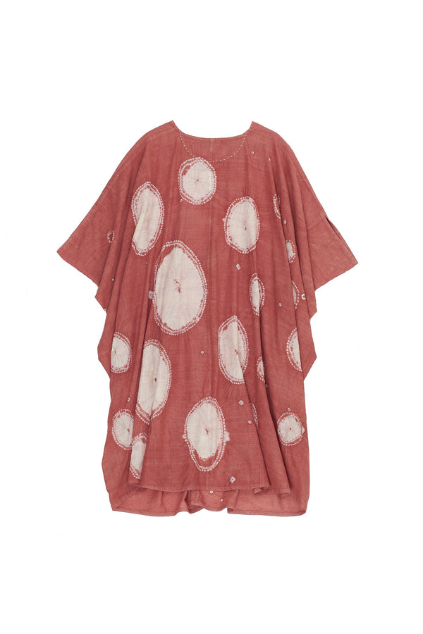 CHALK PINK COTTON SHIBORI DRESS