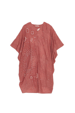 CHALK PINK COTTON SHIBORI DRESS