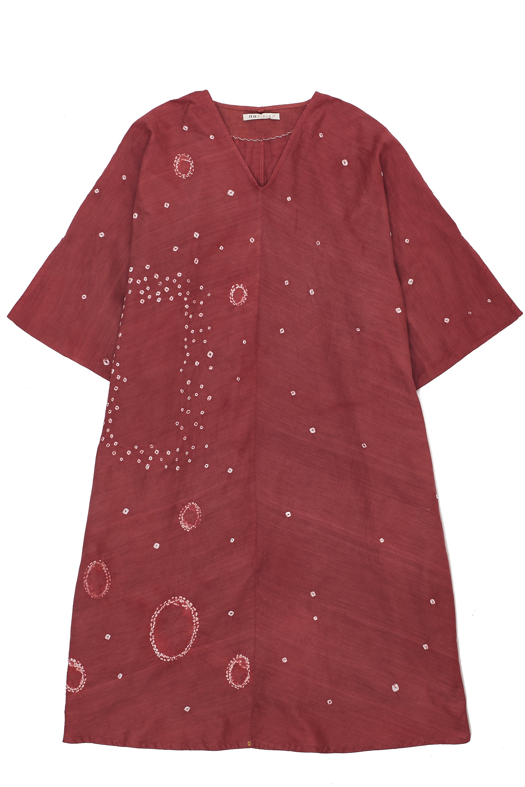 Crimson Pink Drape Dress Crafted With All Over Shibori