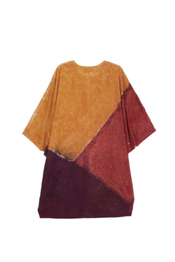 COLOUR BLOCKED DRESS FEATURING MINIATURE BANDHANI
