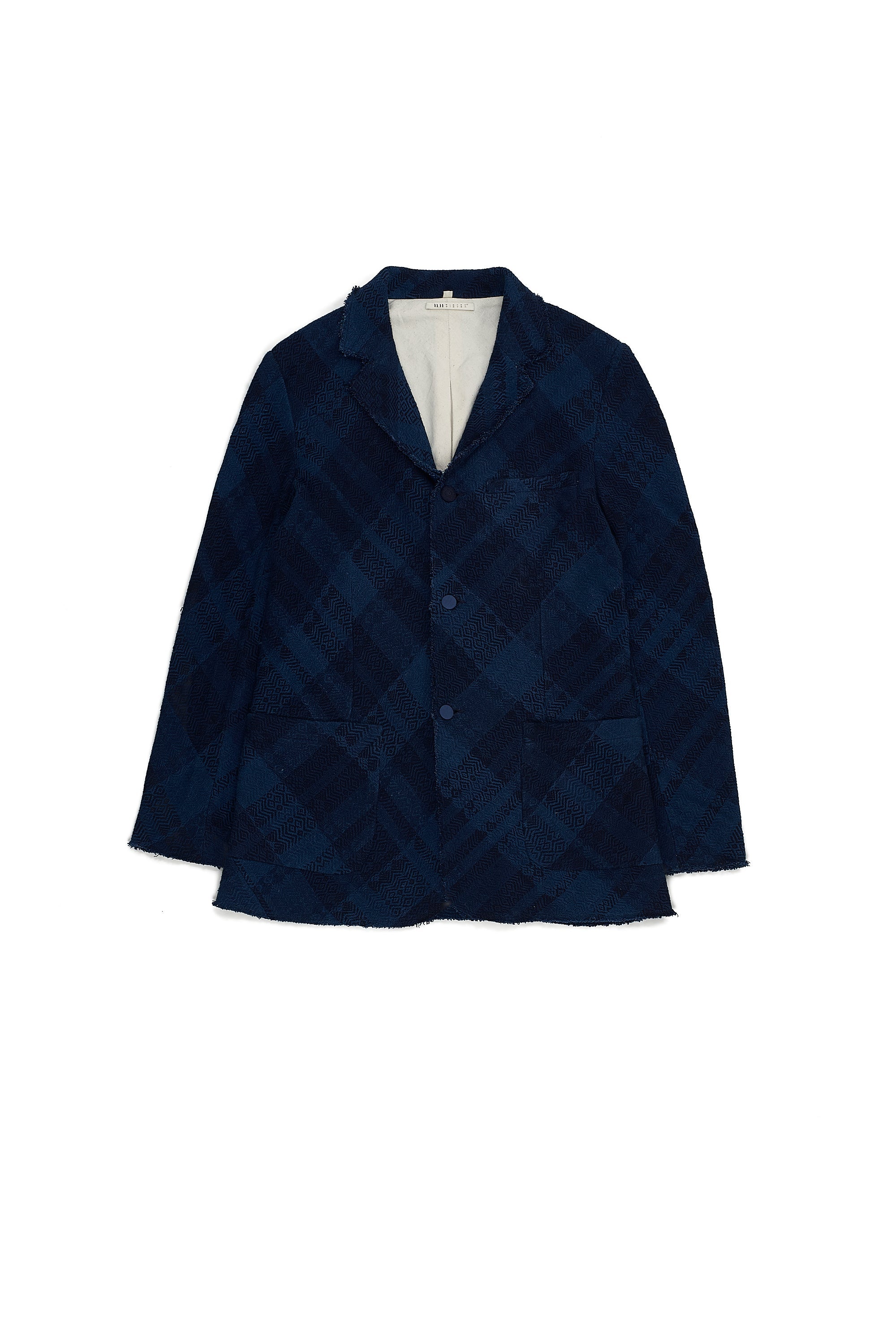 INDIGO STATEMENT TEXTURED DOBBY COTTON JACKET