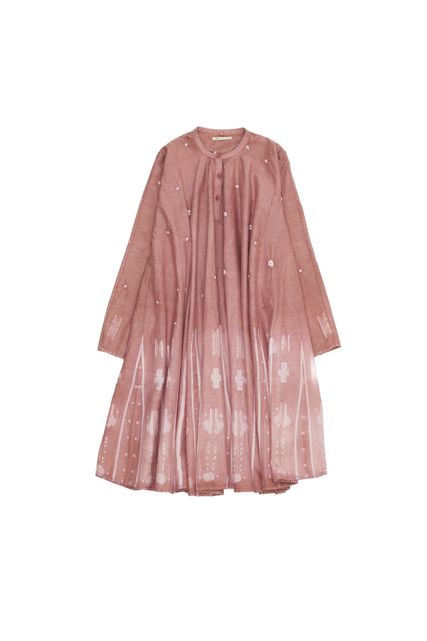 Chalk Pink All Over Shibori Statement Dress