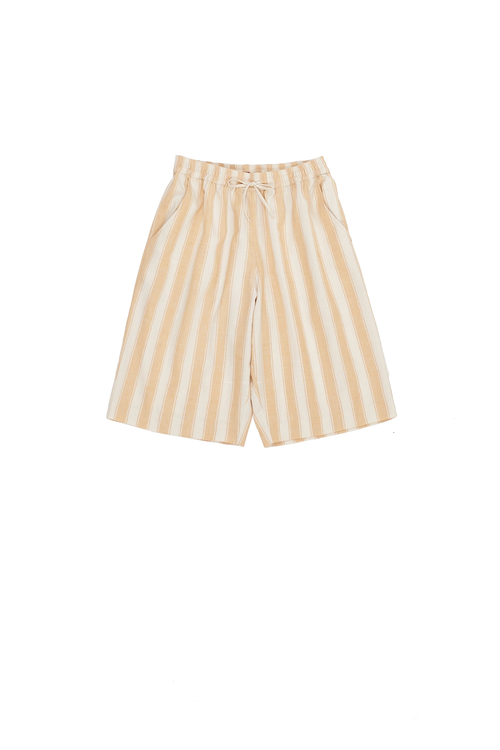 Mango Yellow Yarn Dyed Unisex Drawstring Shorts